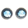 Earrings with hand painted and varnished diameter 15 mm