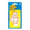 FUNNY ZATEYA / Holiday candle number "4" 7.6 cm high