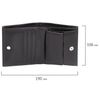 Purse mens BEFLER "Classic", 100х106 mm, genuine leather button, black