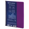 BRAUBERG / Notebook A5, 80 sheets, "Metropolis", plastic spiral, cage, plastic cover, PURPLE / 12 pcs.