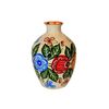 The vase is earthenware with painted