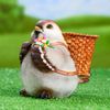 Хорошие сувениры / Figure pots "Sparrow with a basket on the back"