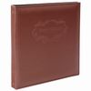 Photo album BRAUBERG 20 magnetic sheets, 23х28 cm, smooth skin, with rings, brown