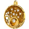 Earrings, pendant and ring in yellow gold “Champagne” collection