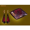 Earrings and brooch - trapezoid
