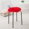 Доляна / Dolyana / Seat on a chair fur "Fluffy" color red d 30 cm, polyethylene 100% 4386261