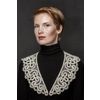 Снежинка / Snowflake / Lace collar with an ornament in the form of a trefoil with two curls