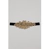 Lace headband "Charm" gold with black
