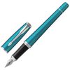 Bút máy PARKER "Urban Core Vibrant Blue CT", thân sơn mài ngọc lục bảo bóng, các chi tiết mạ crôm, màu xanh lam