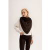 Оренбургский Пуховый Платок / Downy shawl triangular, black
