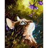 Опт-картина / Painting by numbers 40x50 Cat and flowers