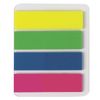 Bookmark adhesive STAFF NEON, plastic, or 12x45 mm, 4 colors x 25 sheets, Euro slot
