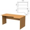 Table written ergonomic "Monolith", 1600 x900s750 mm, right, color beech Bavaria