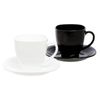 LUMINARC / Tea set "Carine Mix" for 6 persons (3 black and 3 white cups + 3 black and 3 white saucers), 220 ml