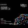 Kaemingk / Ghirlanda LED Volumetrica 120 lampade LED multicolori 9 m, PVC nero, controller, IP44