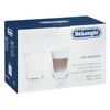 Set of coffee DELONGHI for latte for 2 people, glass, 220 ml, transparent