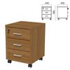 Drawer unit "Argo", 440х450х580 mm, 3 drawers, lock, walnut
