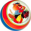 Ball with coloring by the method of multicolor pad printing and hand drawing