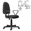 Armchair "Prestige", with armrests, black