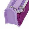 Pencil case-cosmetic bag INLANDIA, 2 branches, soft, sequined, mermaid, purple, 21х6х9 cm
