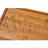 GamesDealer / Backgammon + dama "Barge Haulers on the Volga" road da una matrice di frassino tinto 36x46 cm