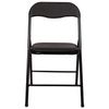 The chair is folding for the house and office of BRABIX "Golf CF-007", black frame, leather black