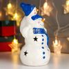 Сималенд / Souvenir "Snowman with baby, blue caps and scarves"