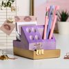 Сималенд / Organizer for stationery "Purple with gold"