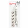 SONNEN / Mains extension cord U-153G, 5 sockets, with grounding, 10 A, 3 m