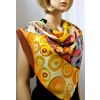 Silk handkerchief handmade "Kiss" (G. Klimt), exclusive
