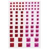 Self-adhesive rhinestone "Square", 6-15 mm, 80 PCs., pink/red, on a substrate, TREASURE ISLAND