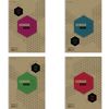 HATBER / Notebook A4 96 sheets, comb, cage, kraft cover, backing, "Graphics" / 8 pcs.