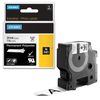DYMO Rhino Label Printer Cartridge, 24mm x 5.5m, Polyester Ribbon, Extreme Temperature, Black, White