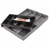 Box for money, valuables, documents, stamps, 80x195x290 mm, combination lock, dark gray, BRAUBERG