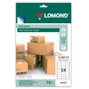 Label, self-adhesive 64,6х33,4 mm, 24 labels, white, 70 g/m2, 50 sheets, LOMOND