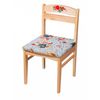 Золотая Хохлома / Wooden children's chair "Baby" with painting and fabric, 3 height category