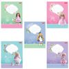HATBER / Notebook 12 sheets, cage, sequins, "Dolls" / 20 pcs.