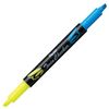 Highlighter PENTEL bilateral (Japan), YELLOW/BLUE, "Twin Checker", line 3.5 mm