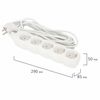 SONNEN / Power strip U-155G, 5 sockets, with grounding, 10 A, 5 m