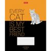 HATBER / Notebook 18 y. cage, cardboard cover, "Clever animals" / 20 pcs.