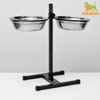Пижон / Dude / Stand with bowls, 2 x 2 L, height 50 cm, collapsible, black
