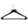 Shoulder hanger, size 46-48, plastic, anatomical, crossbar, strap hooks, black