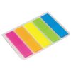 Bookmark adhesive STAFF, NEON, 45х12 mm, 5 colors x 20 sheets, plastic base