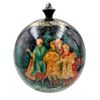 Палех / Christmas tree ball "Twelve months" wooden, master Kuzmenko