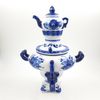Samovar with teapot, souvenir gzhel, 20 cm