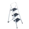 ARNO / Steel step ladder, 3 WIDE STEPS 20x30 cm, upper platform 69 cm, up to 150 kg, weight 5.5 kg
