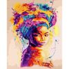 Опт-картина / Painting by numbers 40x50 African woman