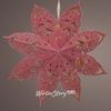 Kaemingk / Paper star lamp Velvet Montange - Raspberry 60 cm