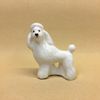 Figurine porcelain "Poodle" color white