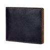 Purse mens FABULA "Kansas", 112х85 mm, genuine leather, stitching, black